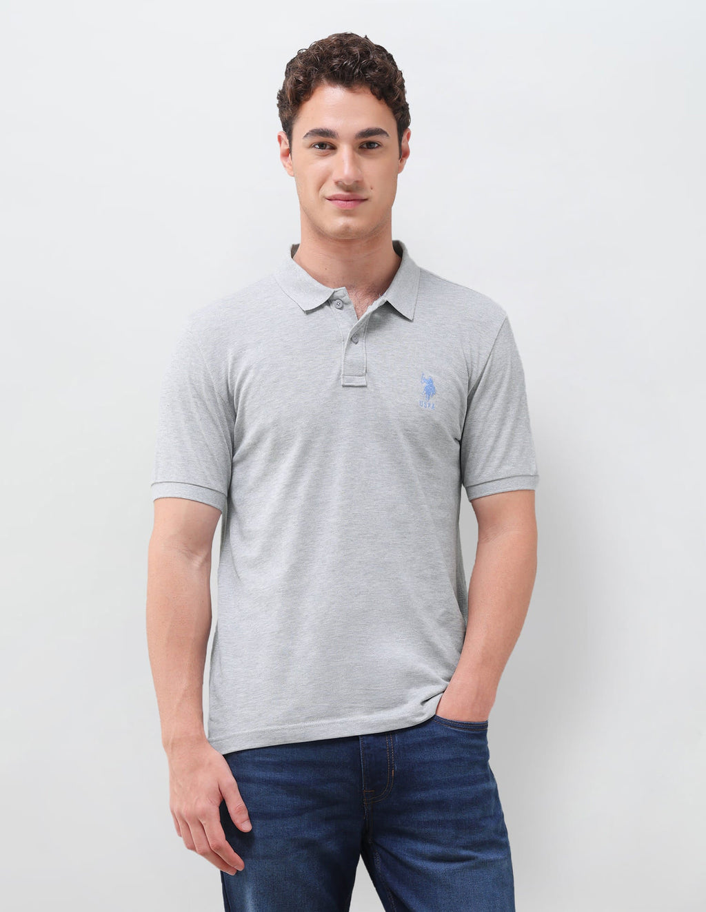 Solid Slim Fit Polo Shirt USP0
