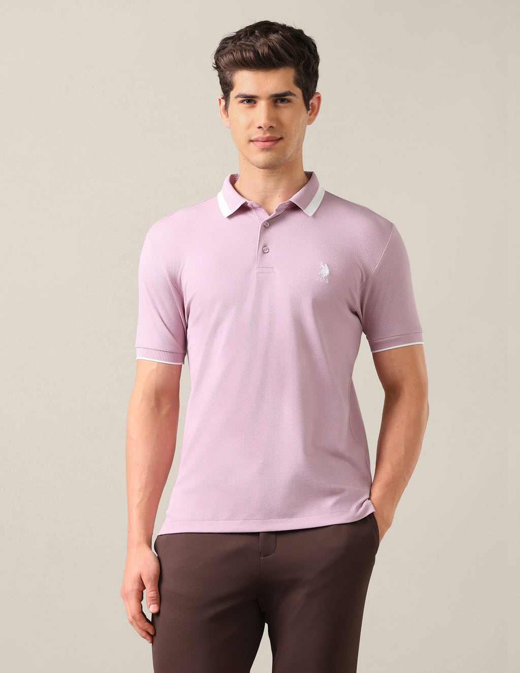Solid Slim Fit Polo Shirt USP0