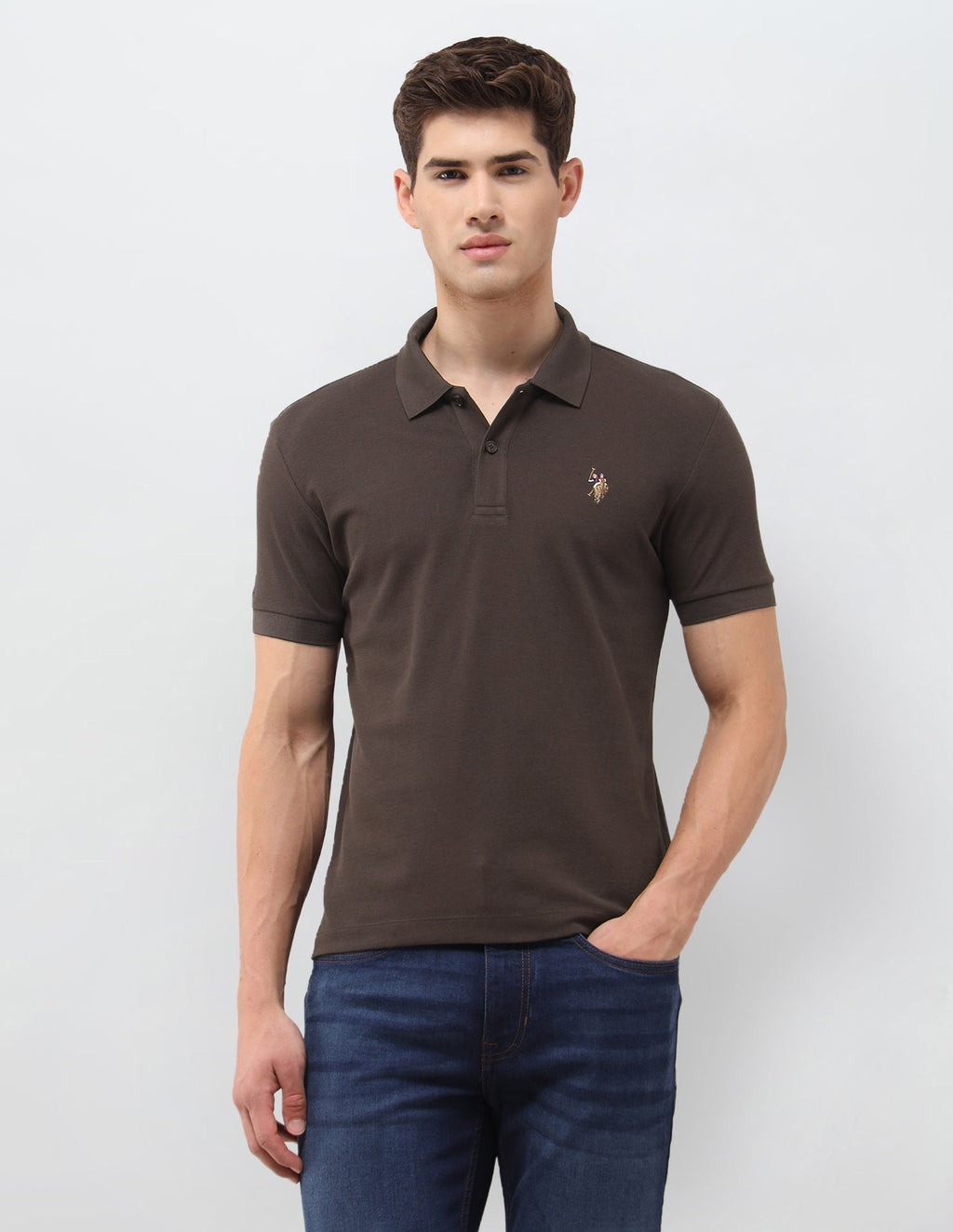 Solid Slim Fit Polo Shirt USP0