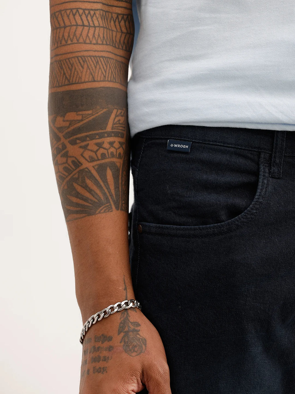 Solid Straight Fit Denim Jeans | Dark Blue