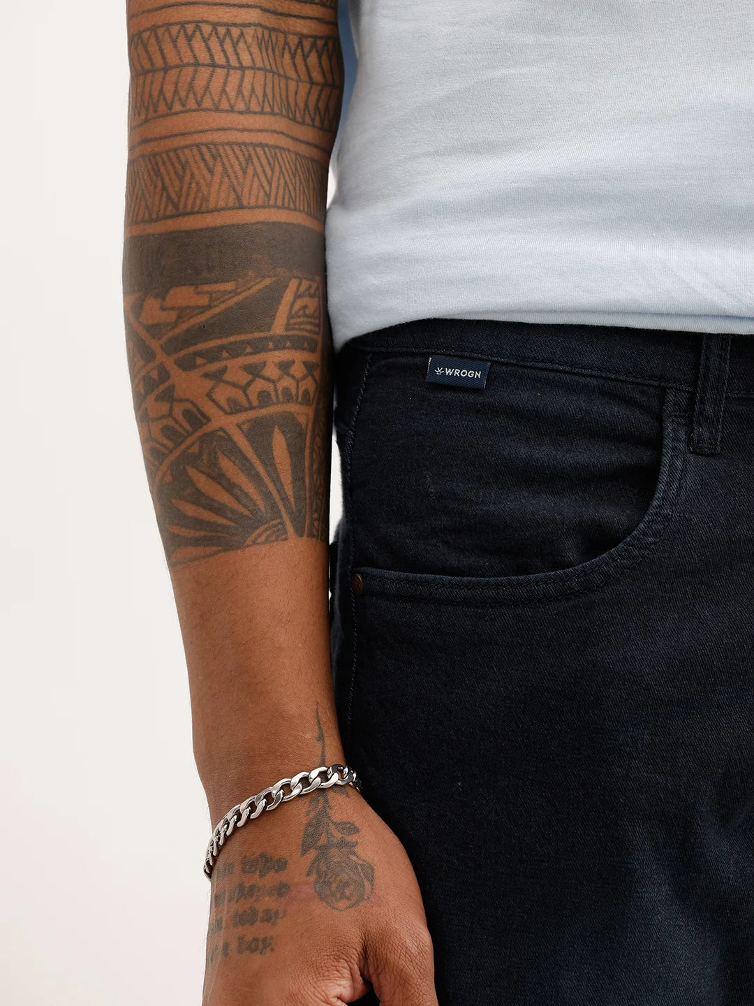 Solid Straight Fit Denim Jeans | Dark Blue