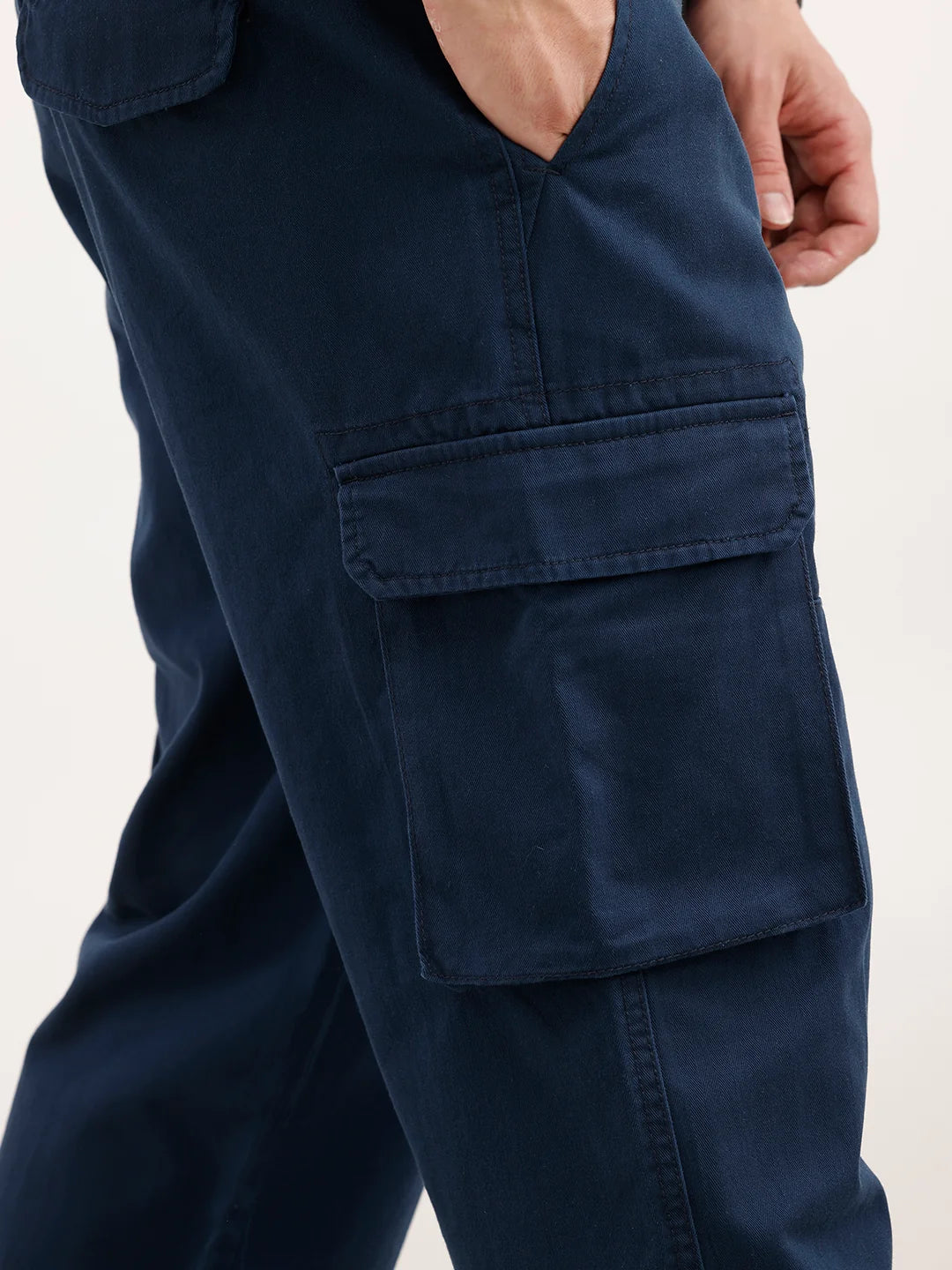 Loose Fit Cargo Trouser | Blue