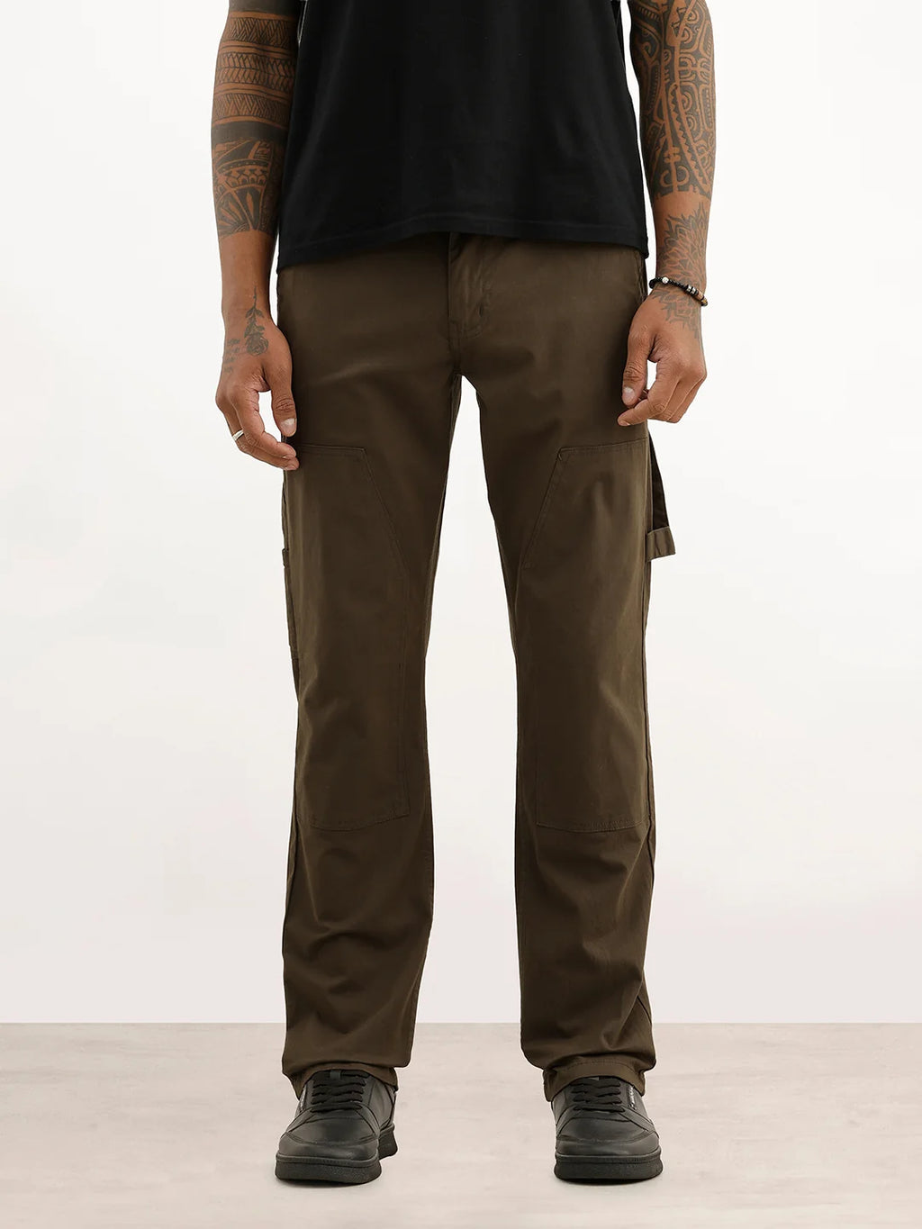 Straight Fit Carpenter Denim | Olive