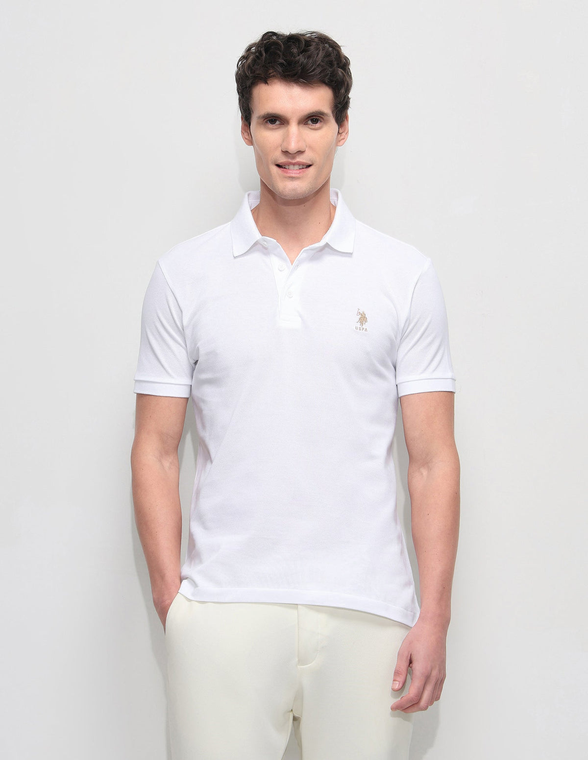 Solid Slim Fit Polo Shirt USP0