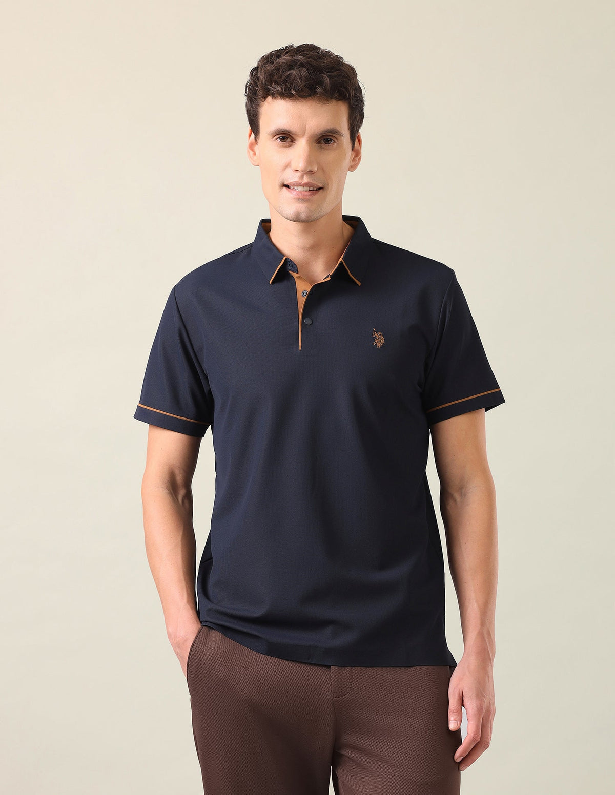 Solid Slim Fit Polo Shirt USP0