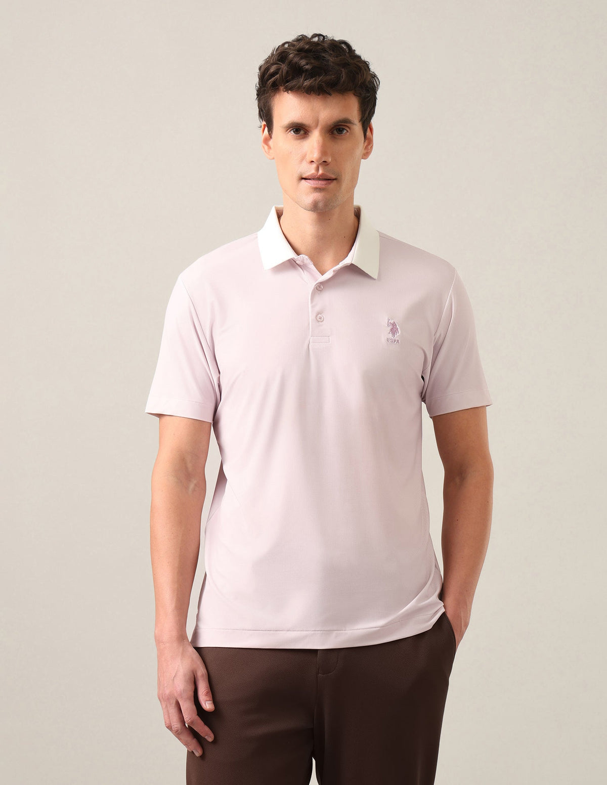 Solid Slim Fit Polo Shirt USP0