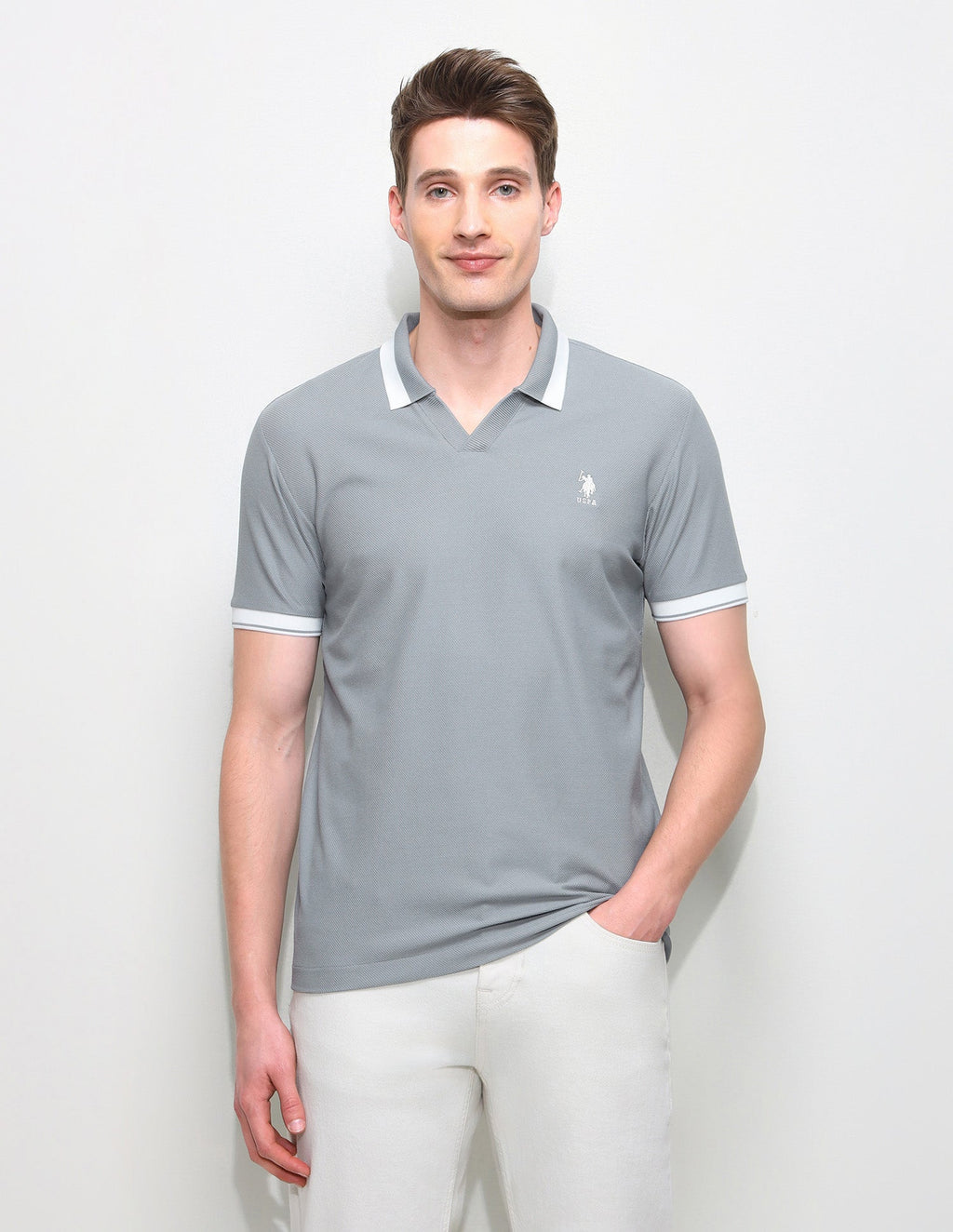 Solid Slim Fit Polo Shirt USP0