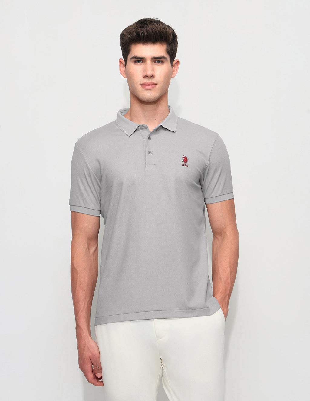 Solid Slim Fit Polo Shirt USP0