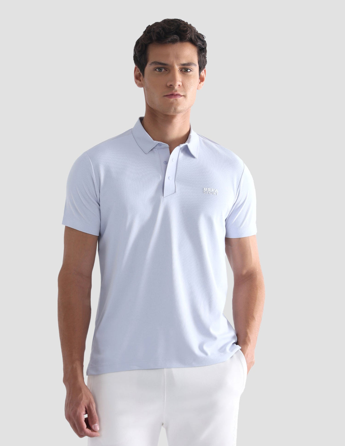 Solid Slim Fit Active Polo Shirt USP0