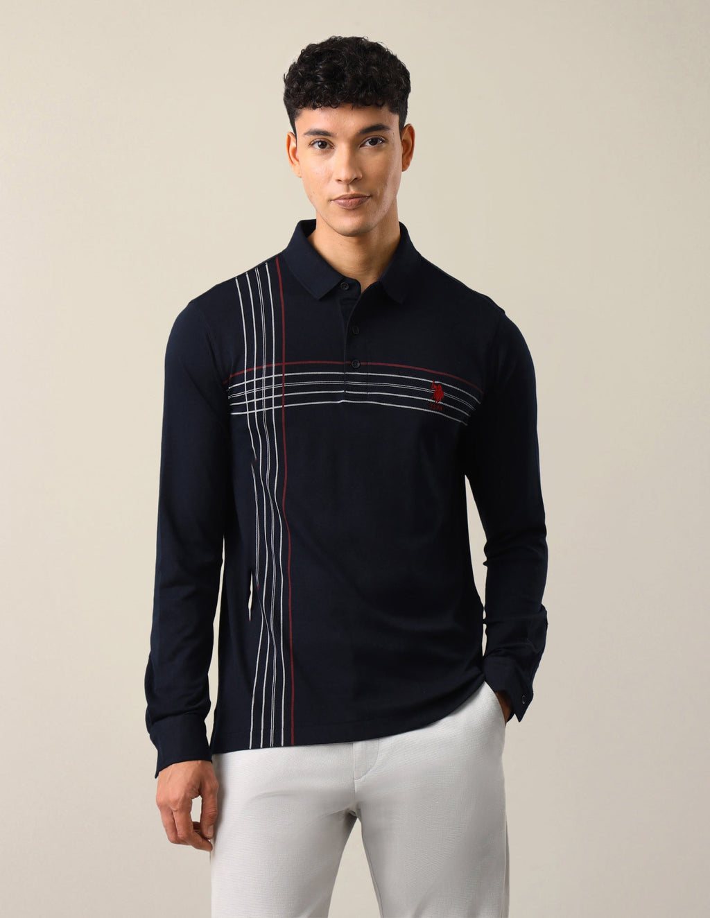 Solid Slim Fit Polo Shirt USP0