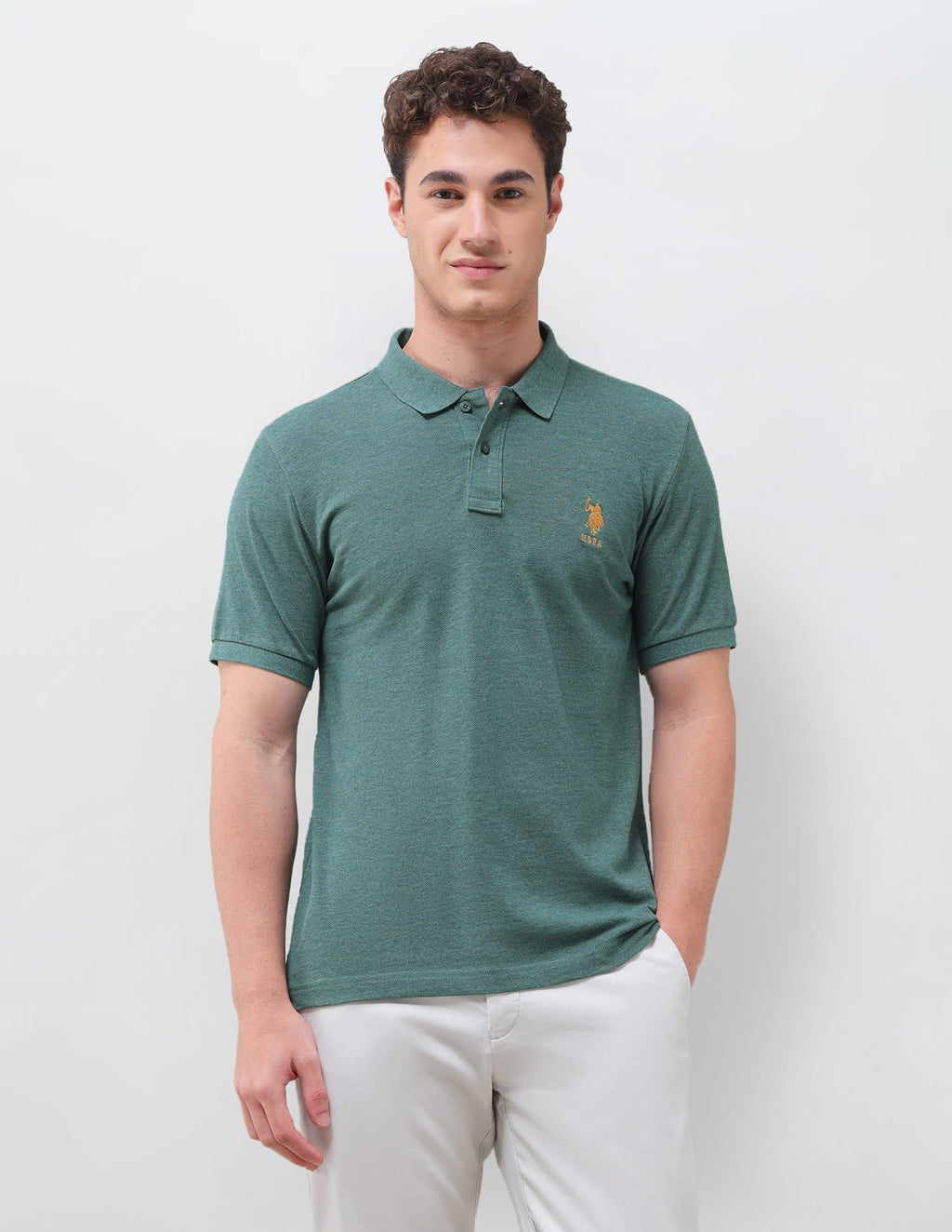 Solid Slim Fit Polo Shirt USP0