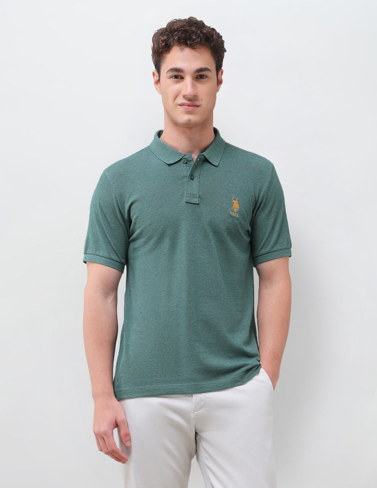Solid Slim Fit Polo Shirt USP0