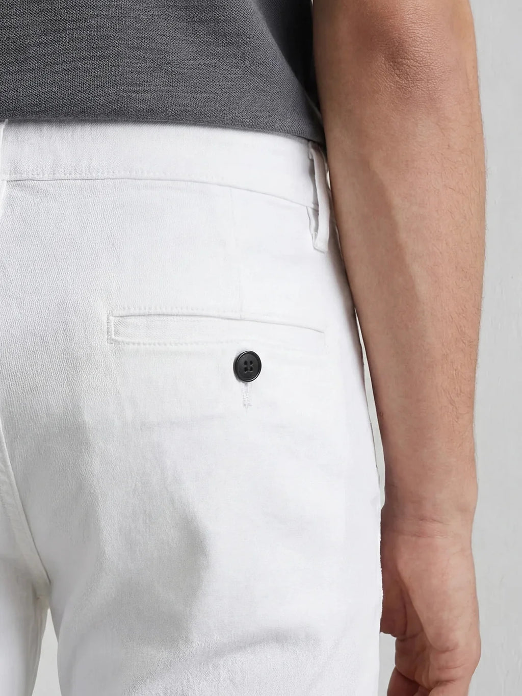 Solid Slim Fit Trouser | White