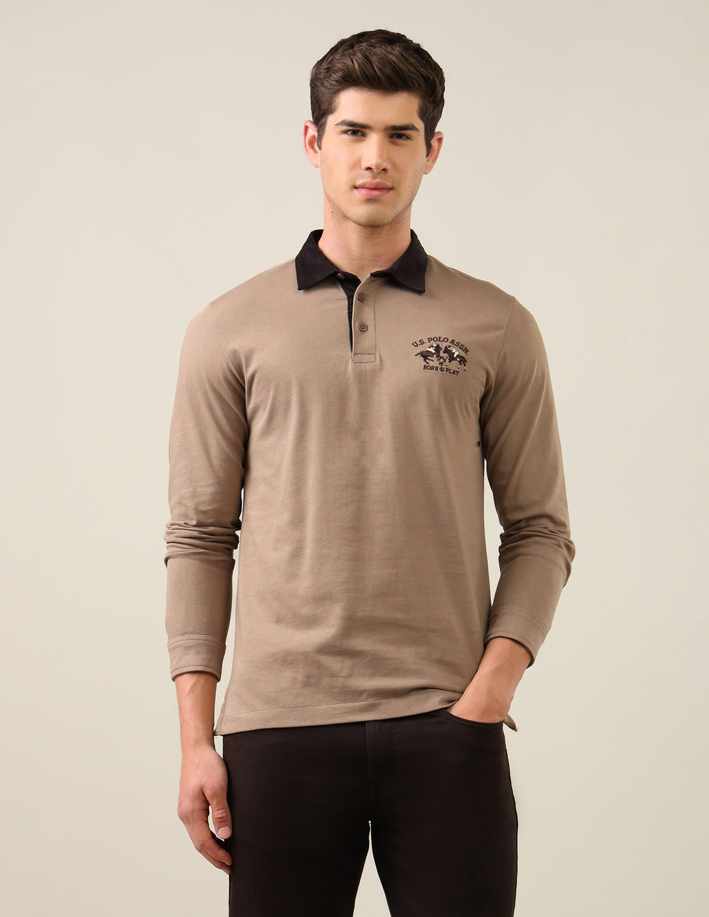 Solid Slim Fit Polo Shirt USP0