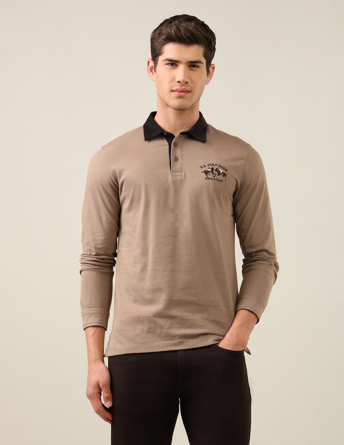 Solid Slim Fit Polo Shirt USP0