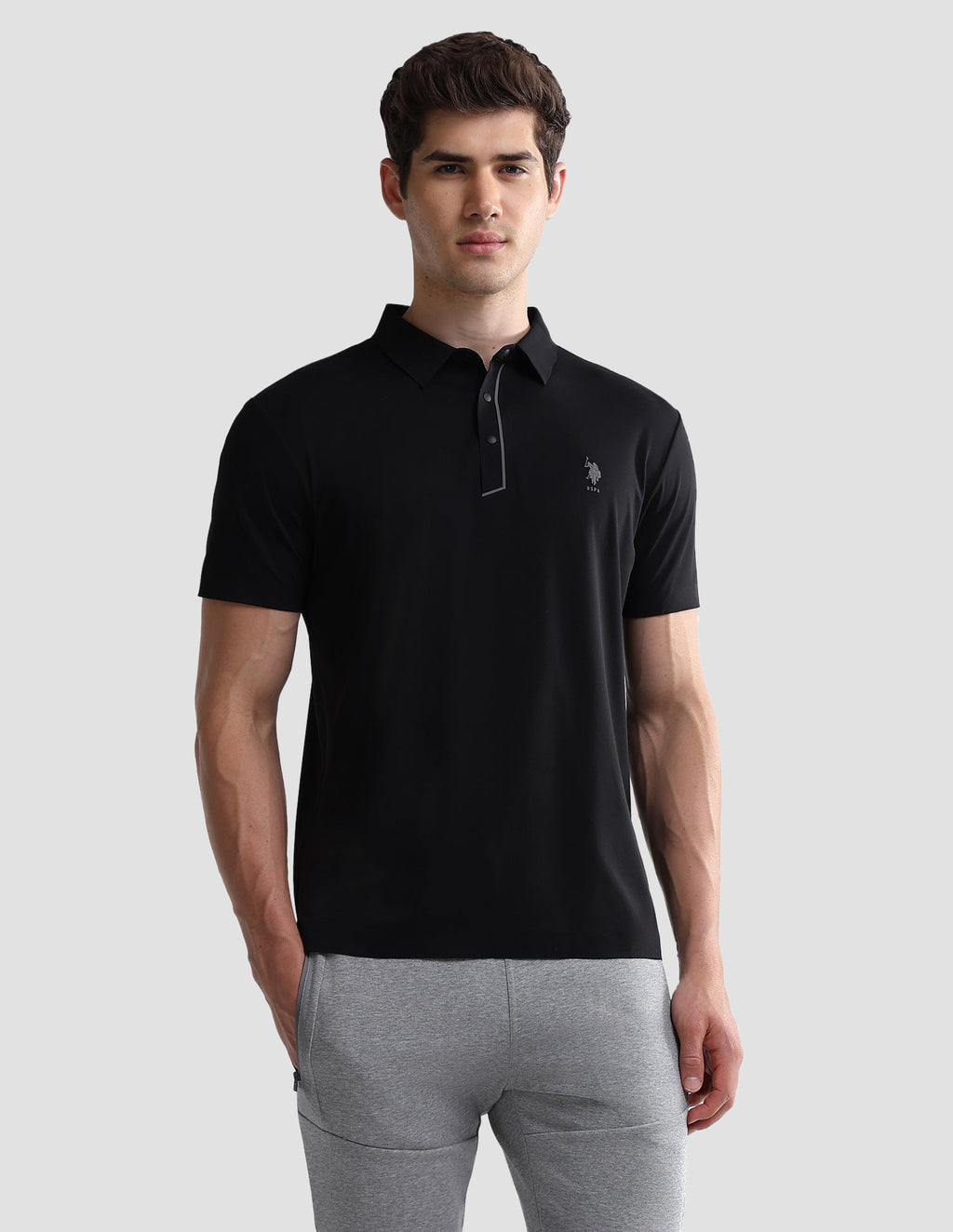 Solid Slim Fit Active Polo Shirt USP0