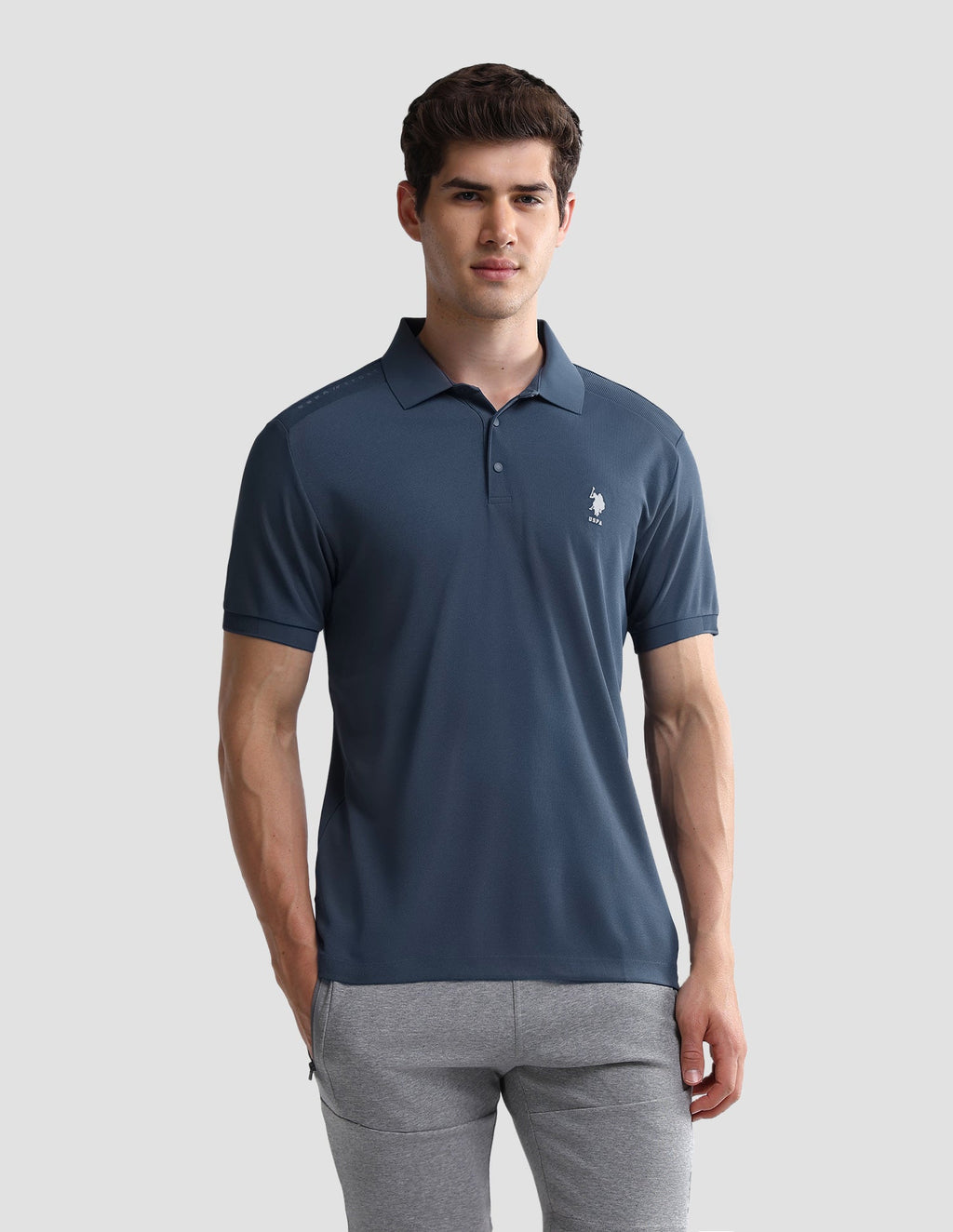 Solid Slim Fit Active Polo Shirt USP0