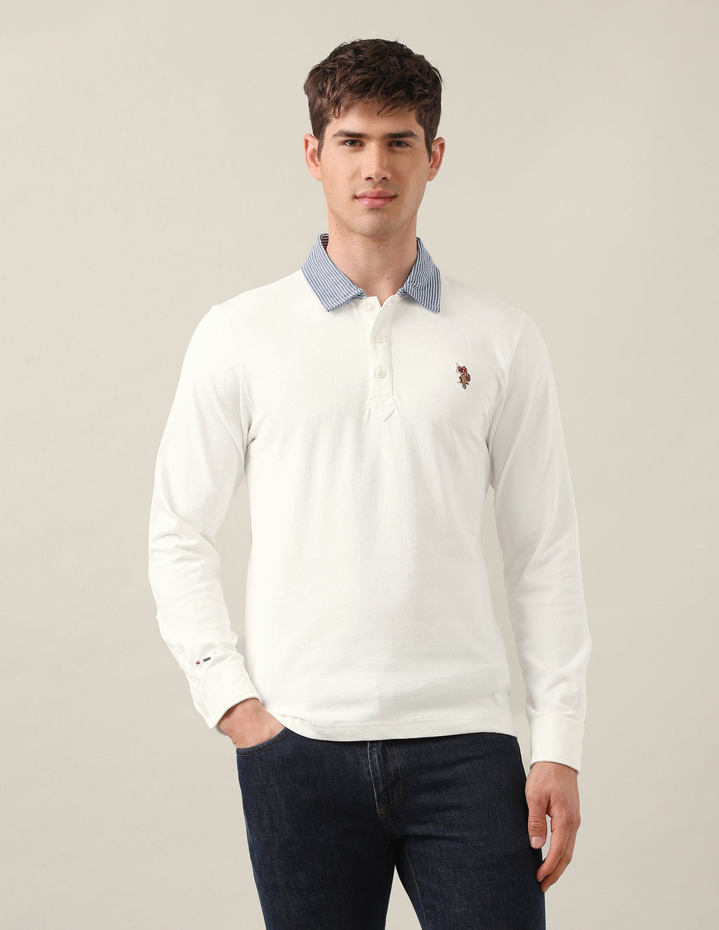 Solid Slim Fit Polo Shirt USP0