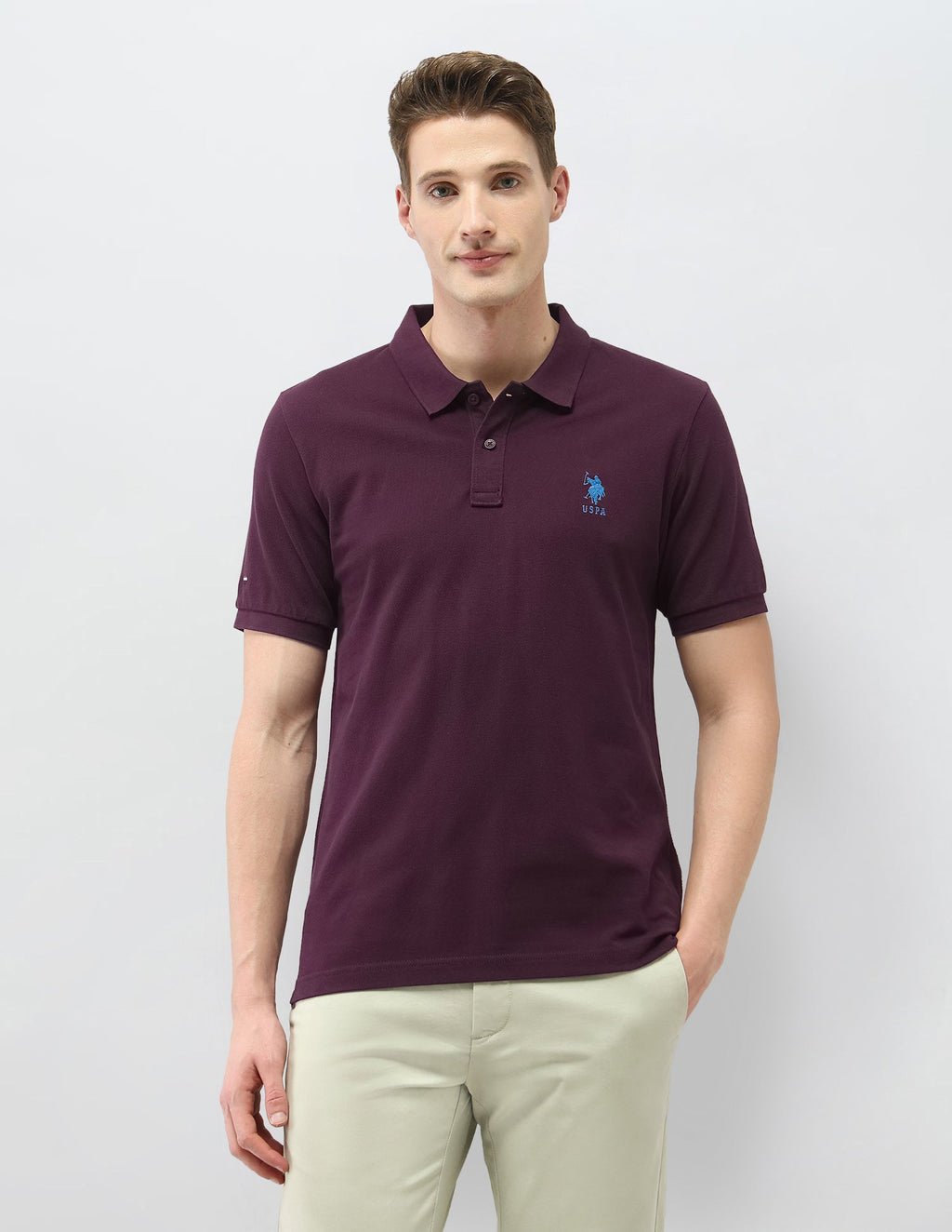 Solid Slim Fit Polo Shirt USP0