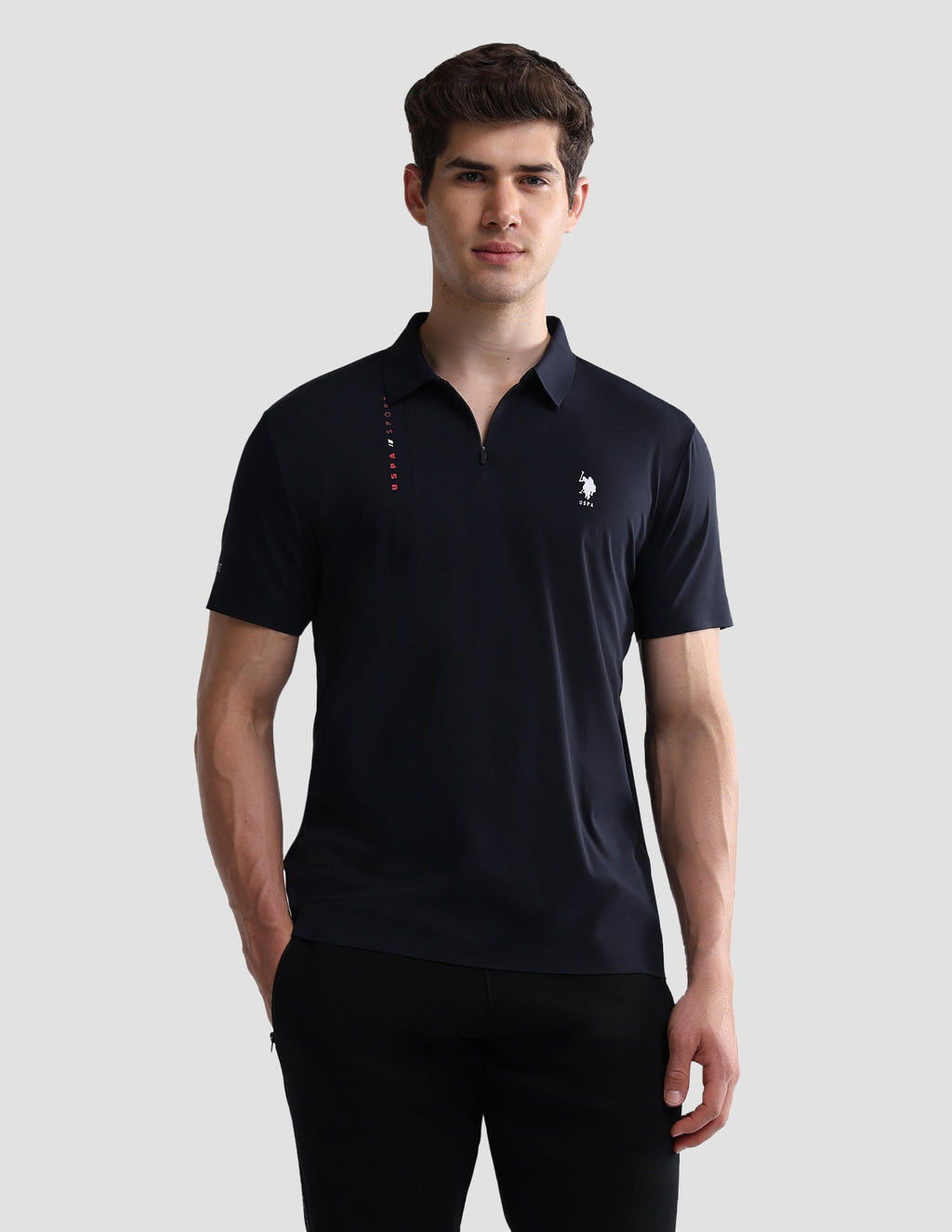Solid Slim Fit Active Polo Shirt USP0