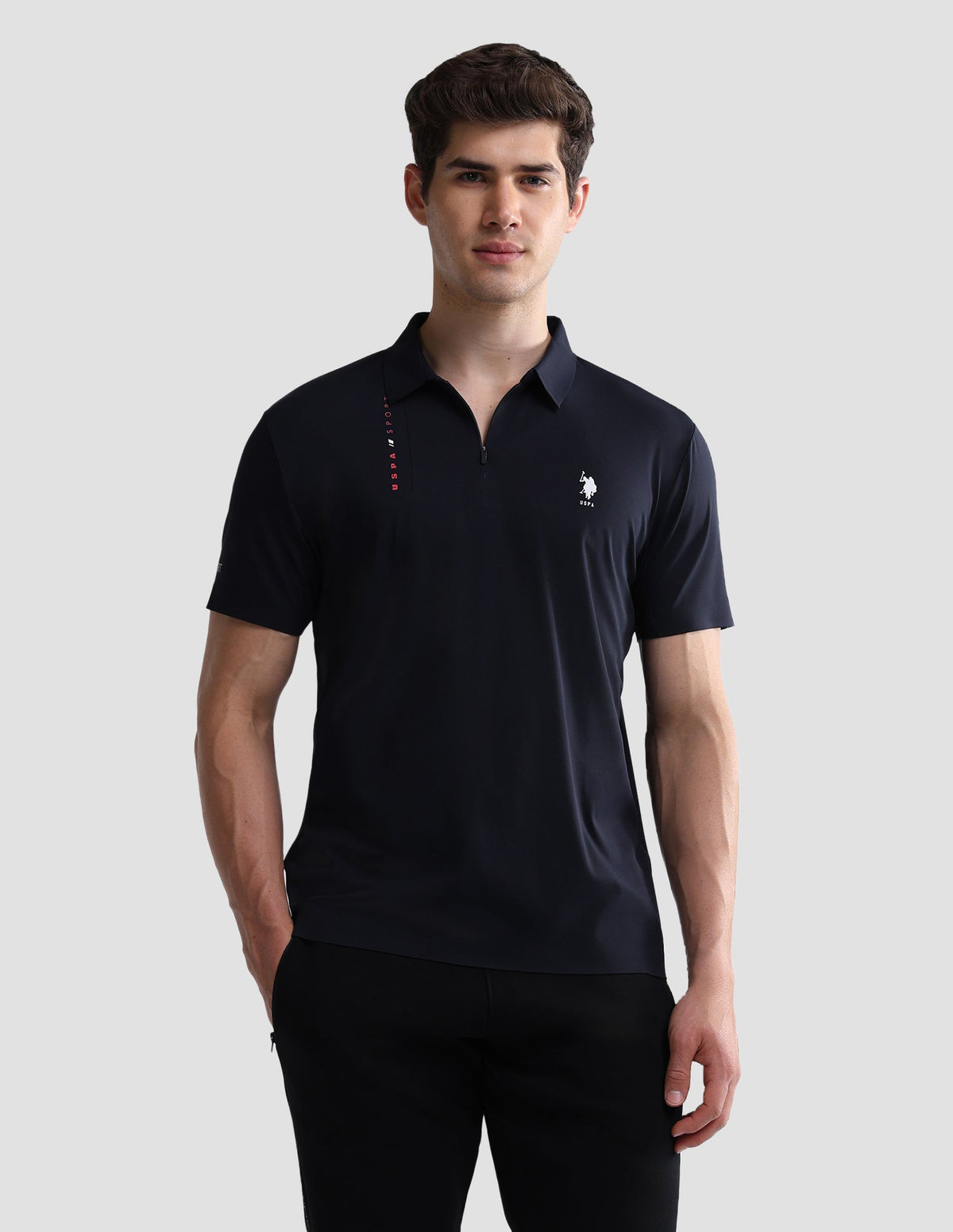 Solid Slim Fit Active Polo Shirt USP0