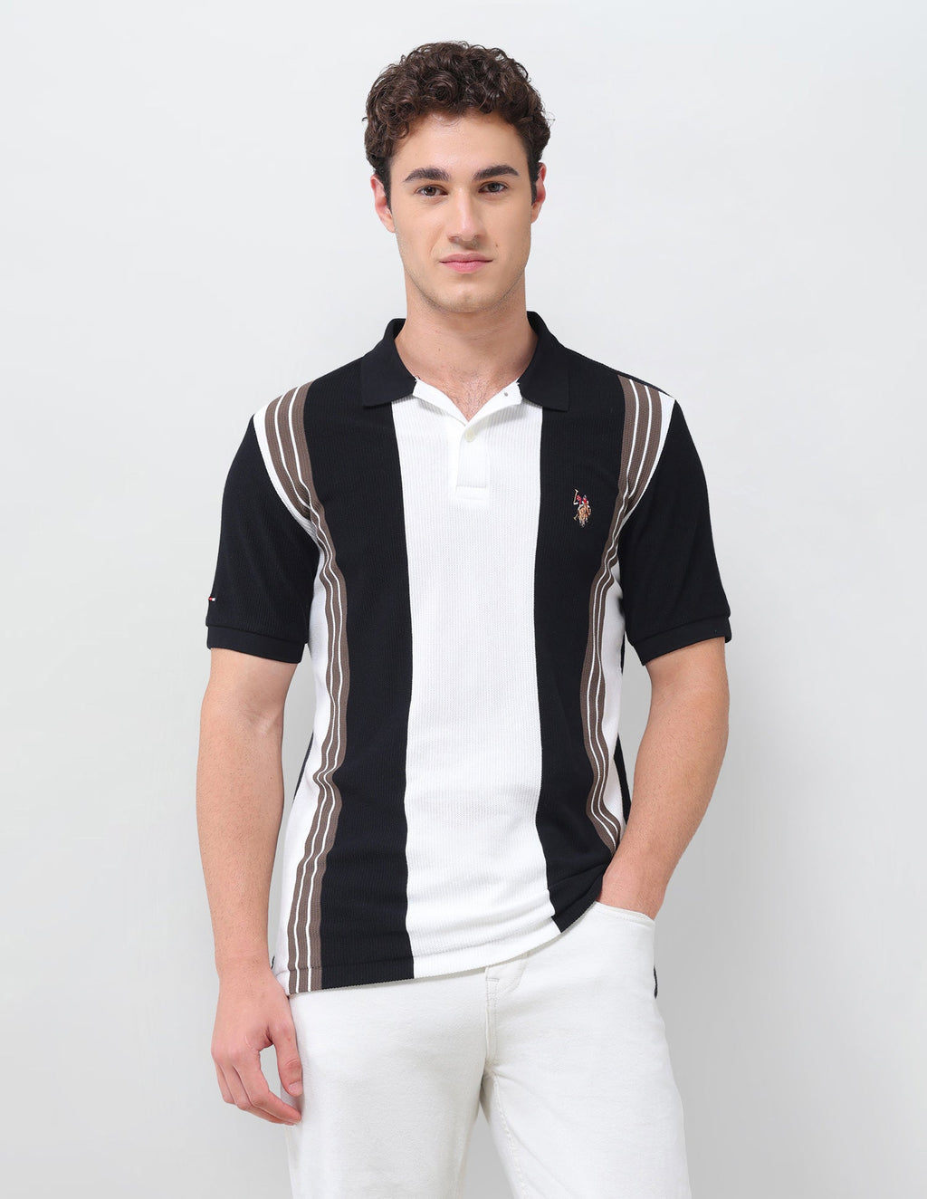 Colourblocked Slim Fit Polo Shirt USP0
