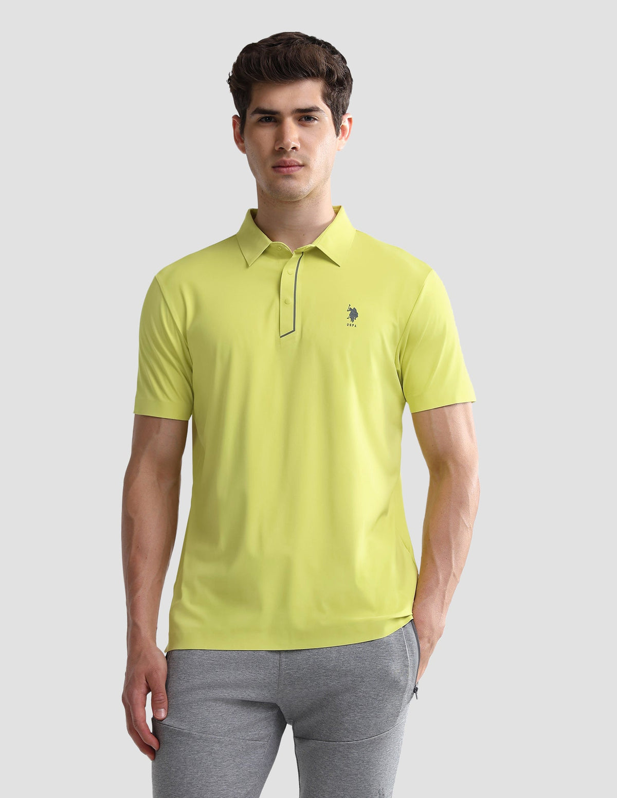 Solid Slim Fit Active Polo Shirt USP0