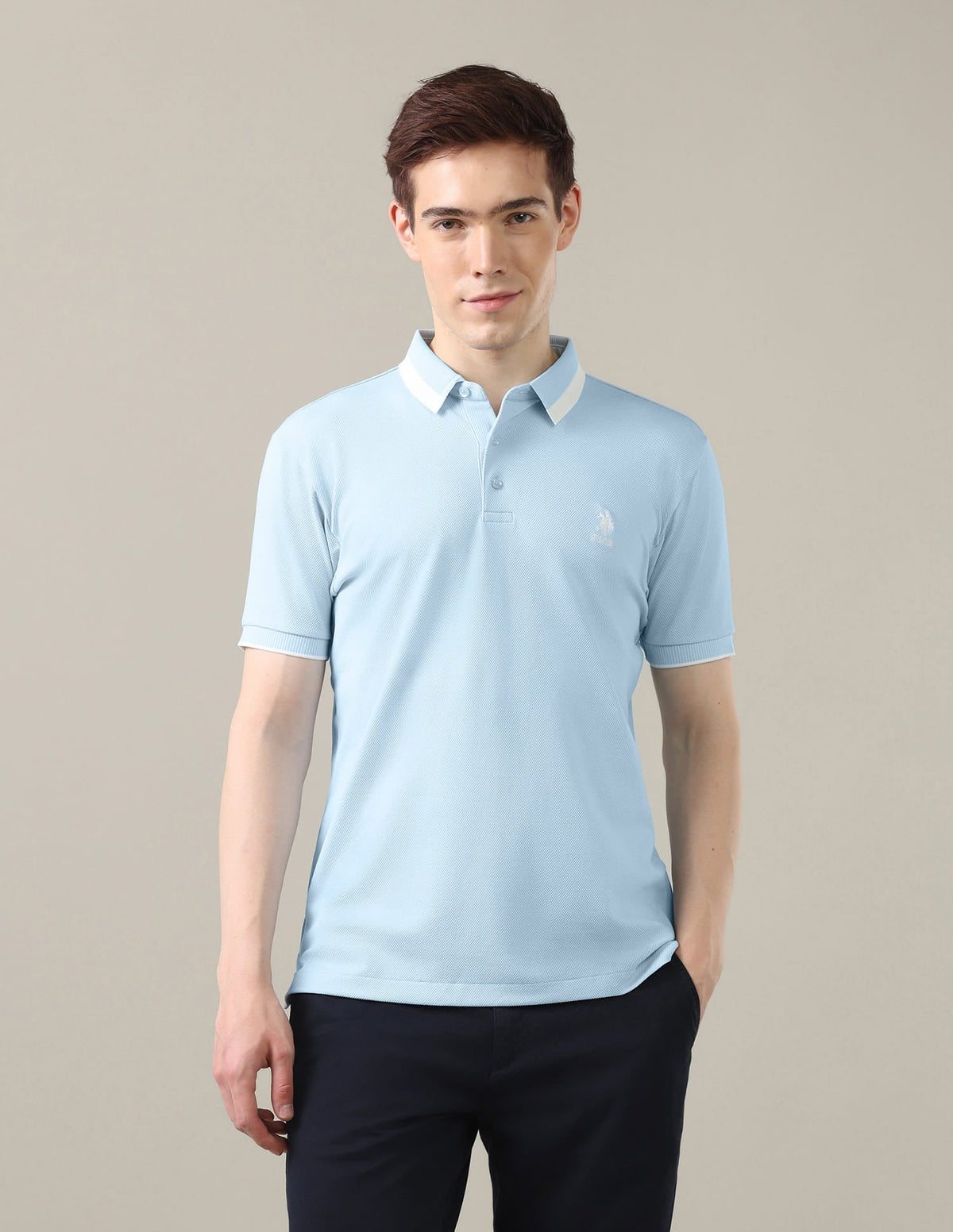 Solid Slim Fit Polo Shirt USP0