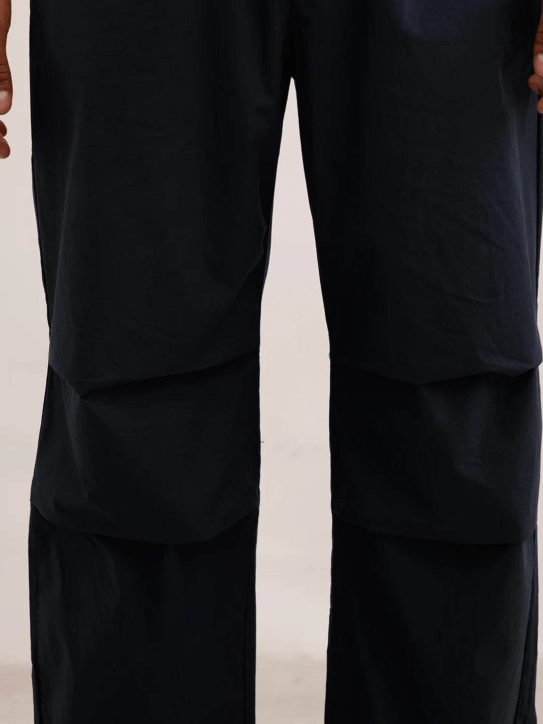Classic Solid Loose Fit Trousers | Dark Blue