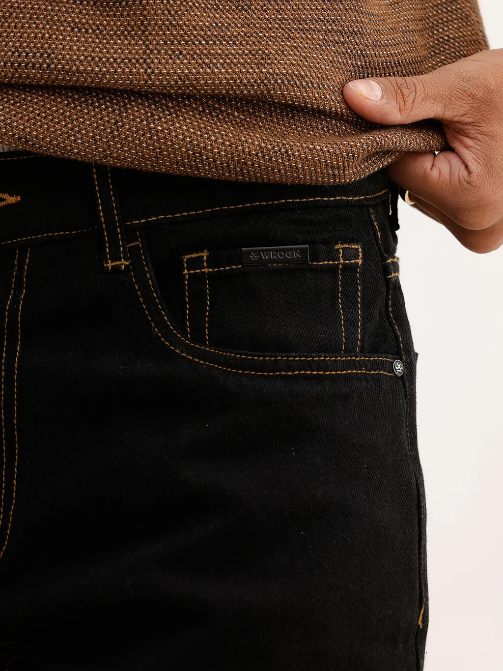 Solid Anti Fit Denim Jeans | Black