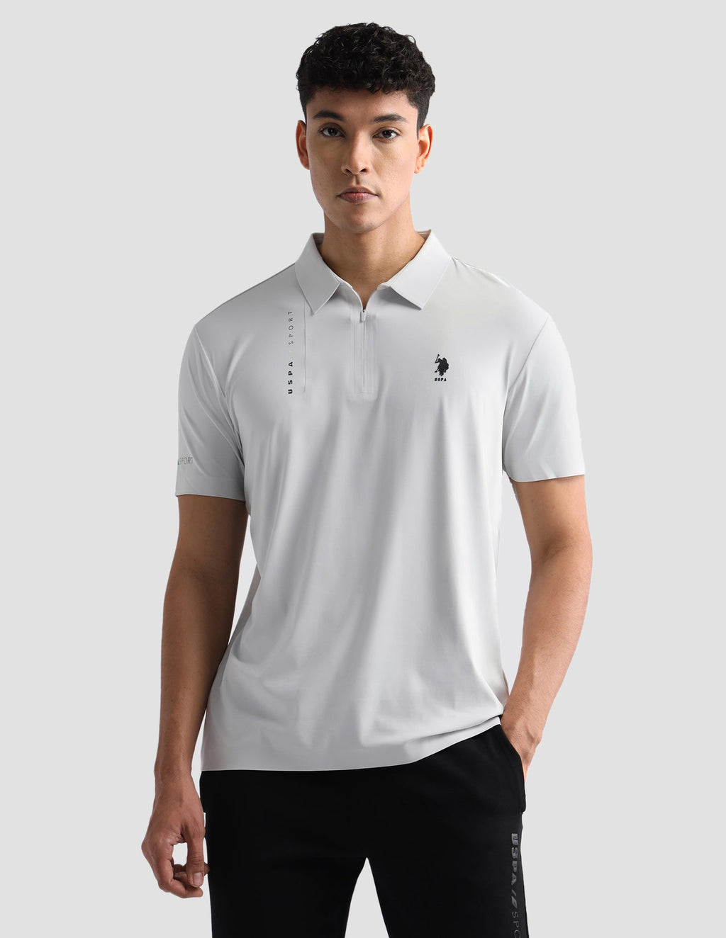 Solid Slim Fit Active Polo Shirt USP0