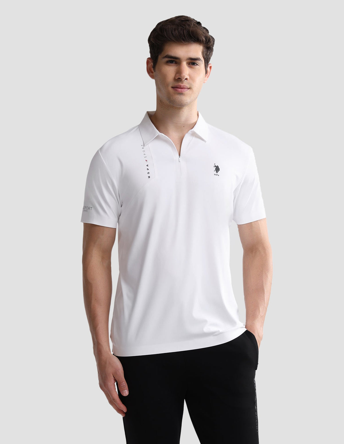 Solid Slim Fit Active Polo Shirt USP0