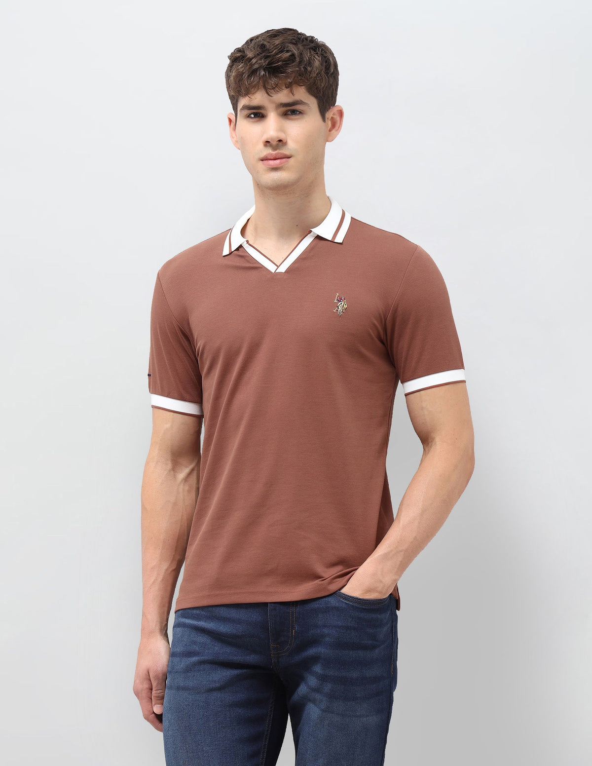 Solid Slim Fit Polo Shirt USP0