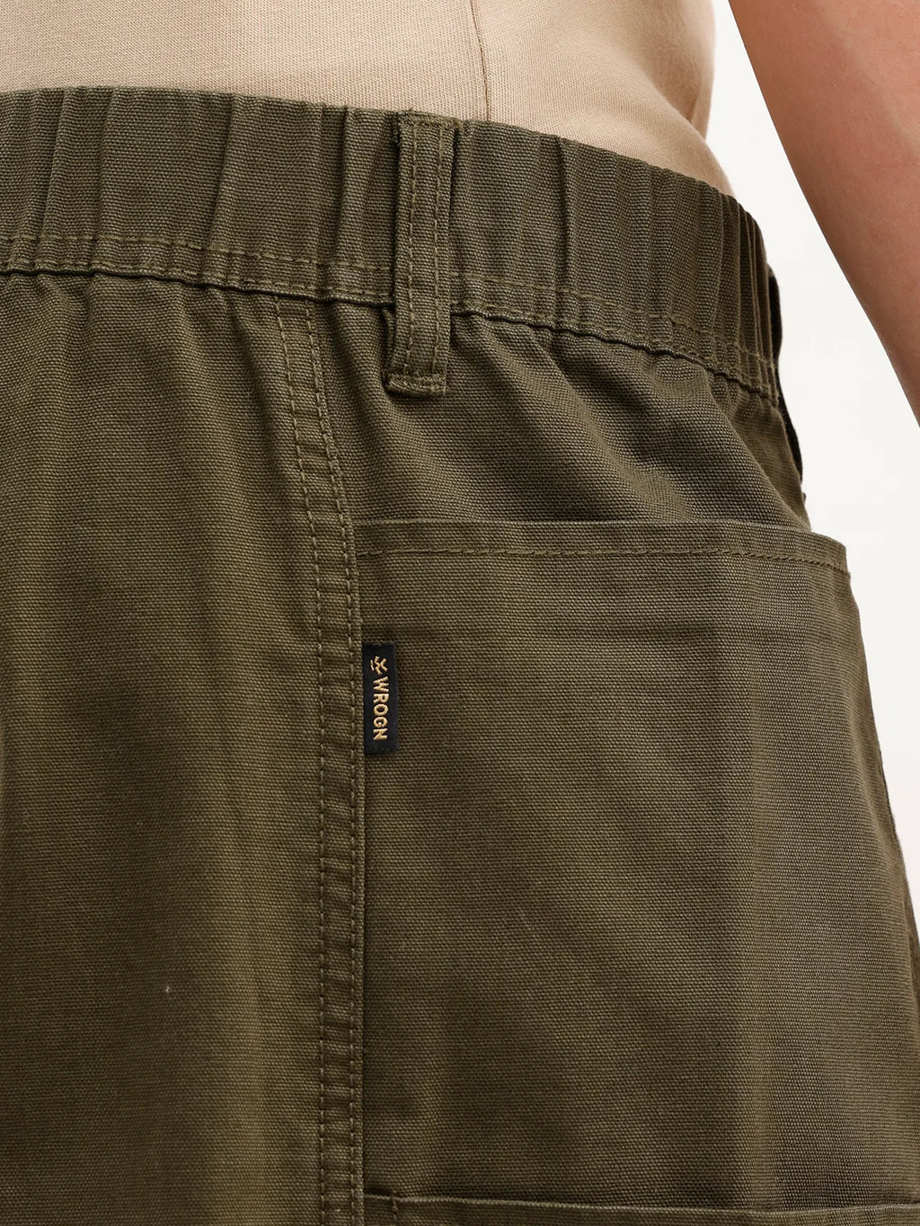 Barrel Fit Cut & Sew Trousers | Olive