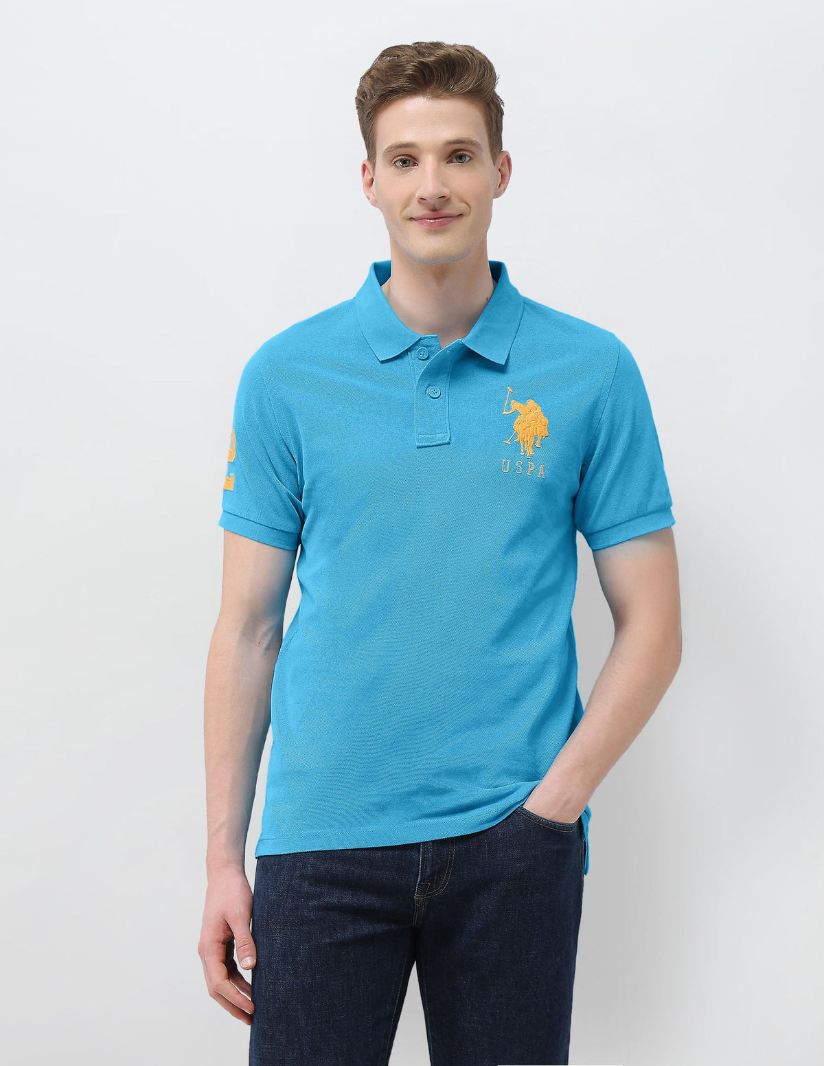 Solid Slim Fit Polo Shirt USP0