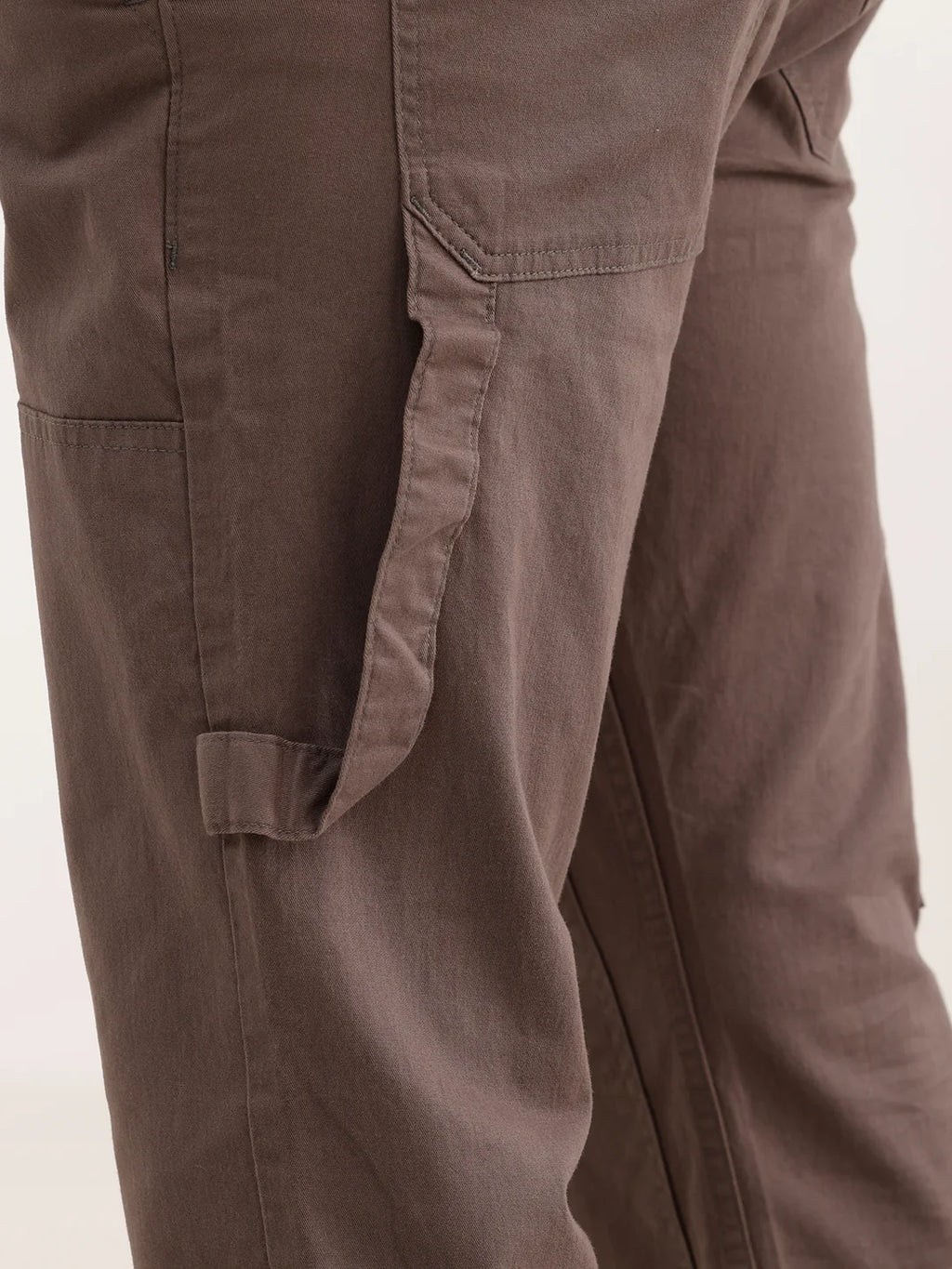 Solid Straight Fit Carpenter Trouser | Grey