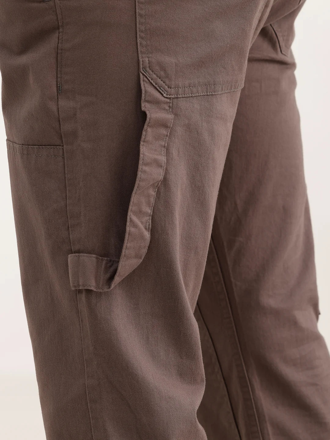 Solid Straight Fit Carpenter Trouser | Grey