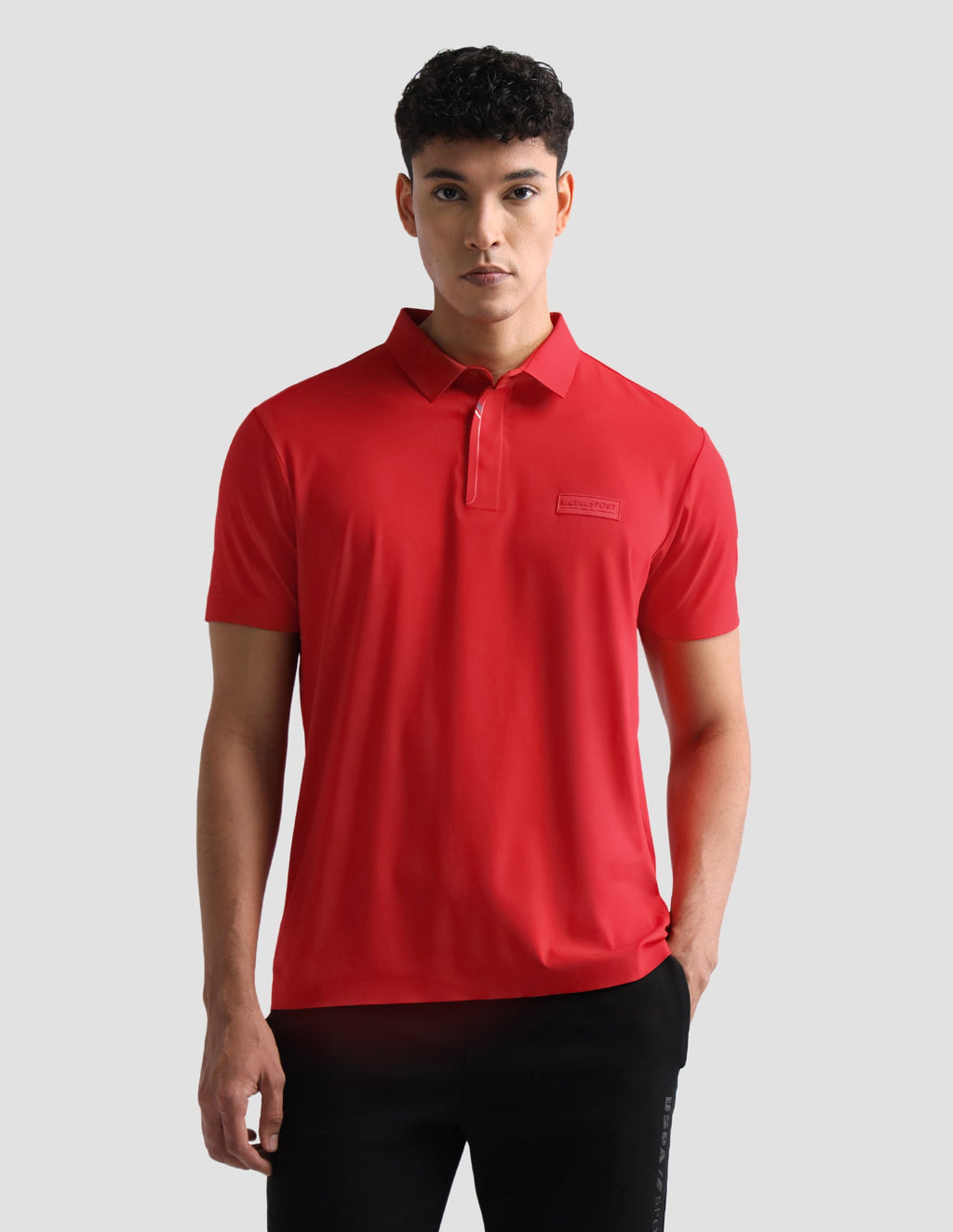 Solid Slim Fit Active Polo Shirt USP0