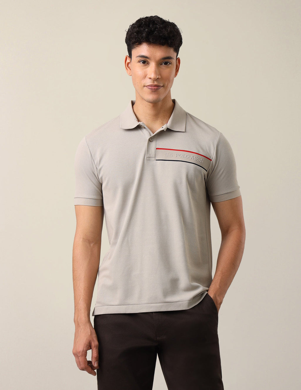 Solid Slim Fit Polo Shirt USP0