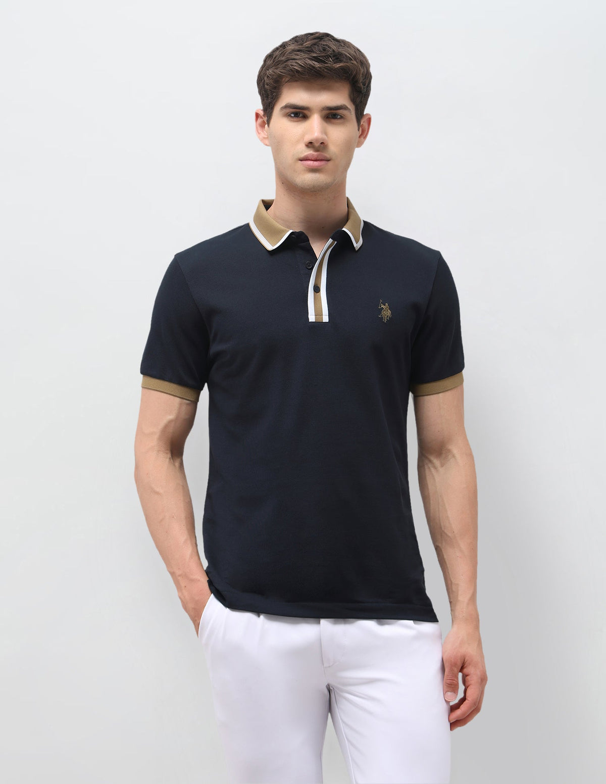 Solid Slim Fit Polo Shirt USP0