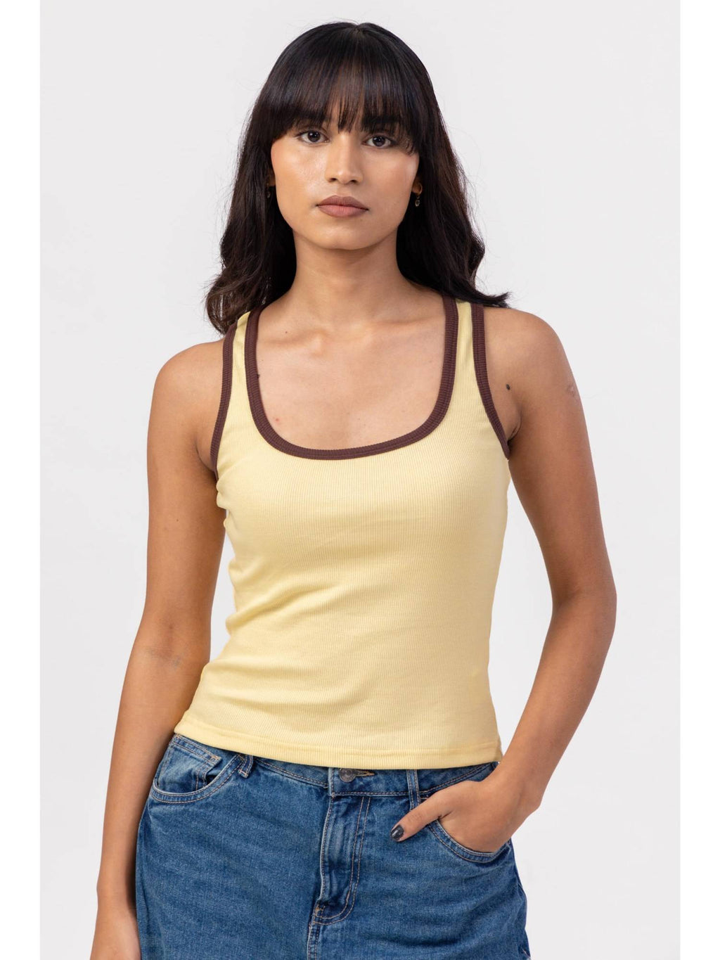 Butter And Brown Dual Tank Top | TT98 - view 1