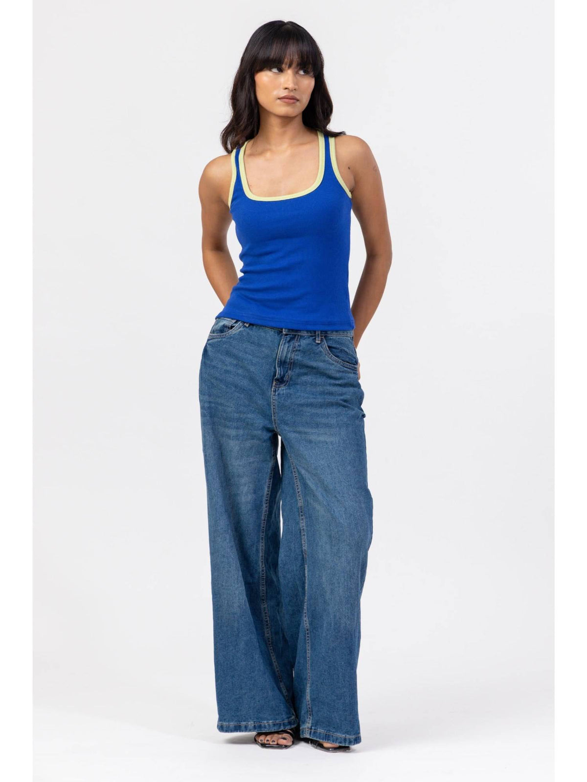 Cobalt And Green Dual Tank Top | TT98 - view 3