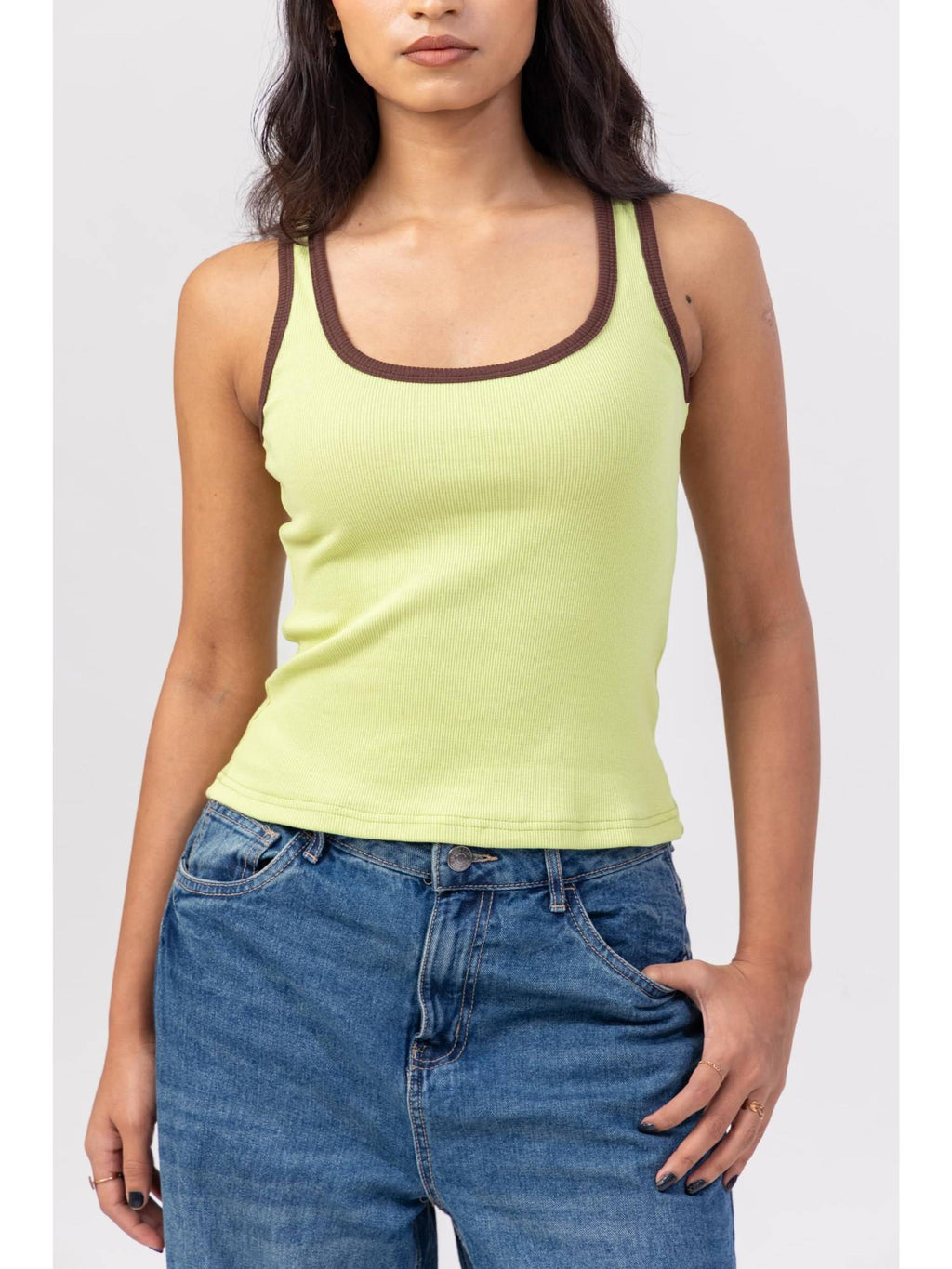 Green And Brown Dual Tank Top | TT98 - view 1