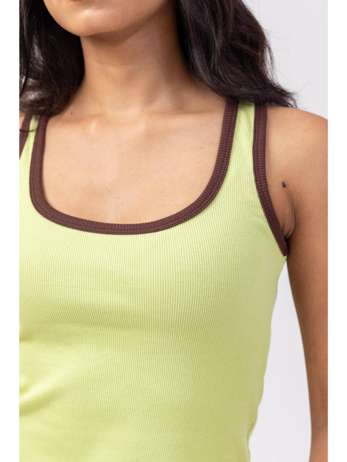 Green And Brown Dual Tank Top | TT98 - view 2