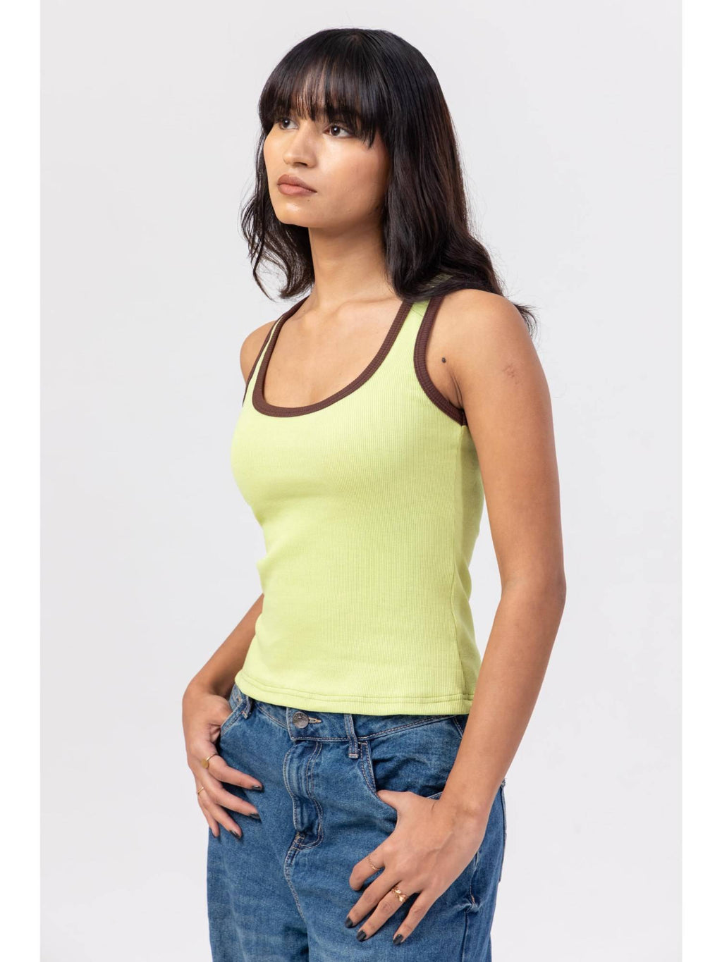 Green And Brown Dual Tank Top | TT98 - view 3