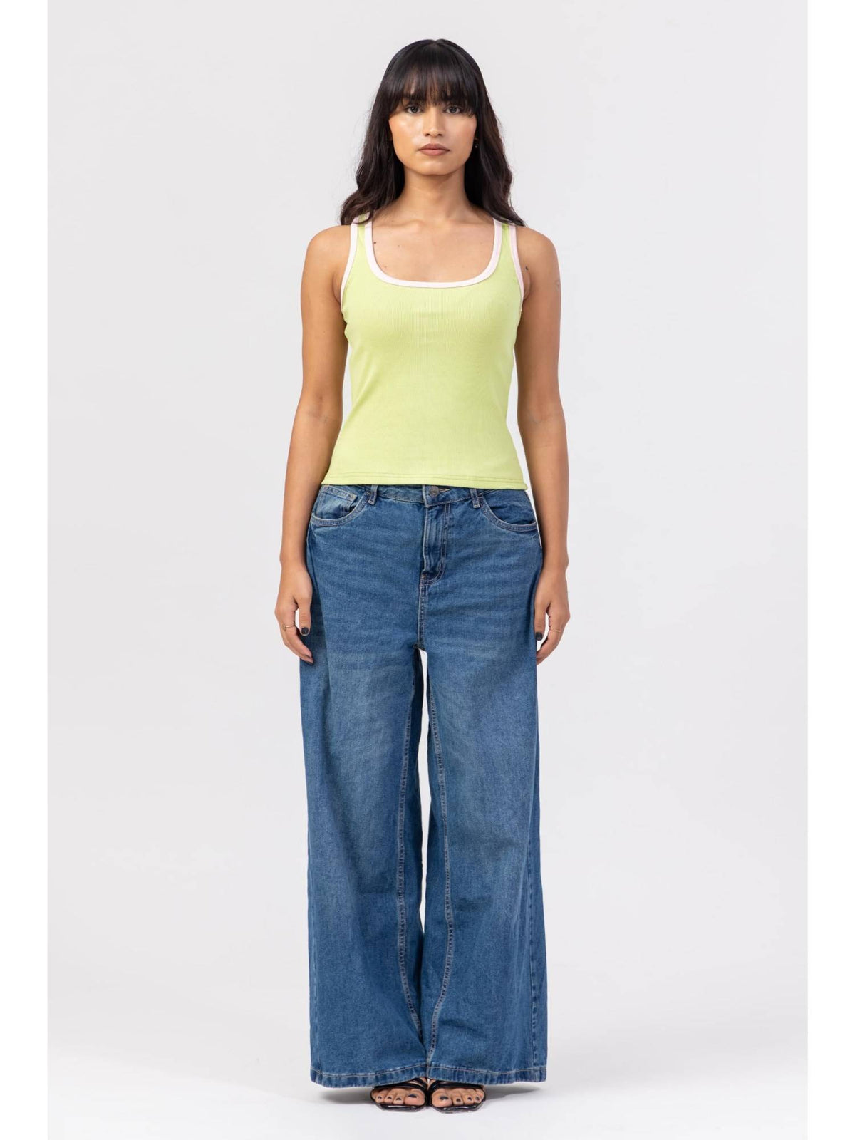 Green And Pink Dual Tank Top | TT98 - view 2
