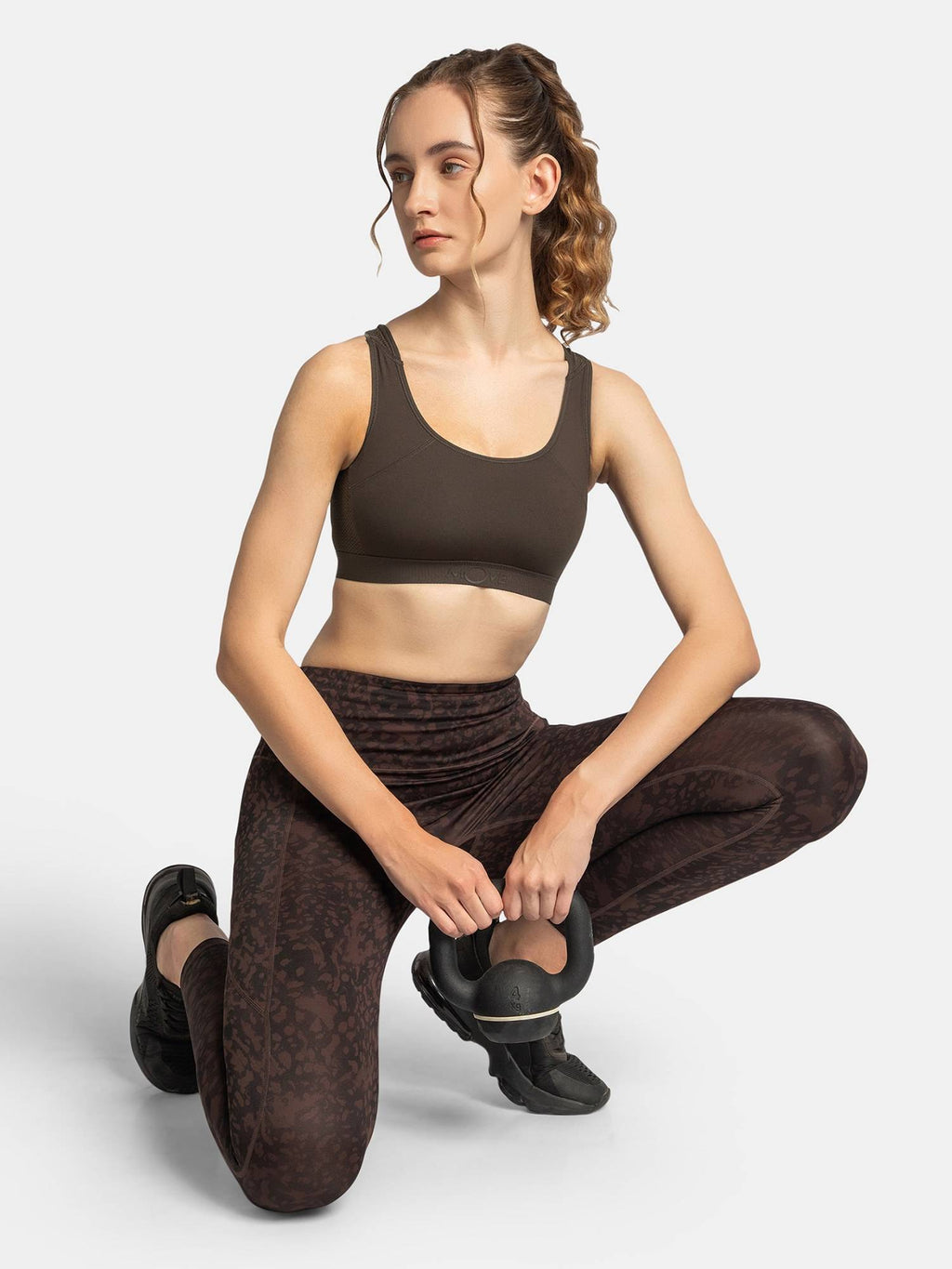 AP20 Wirefree Tactel Nylon Elastane Active Wear Sports Bra - Black | sb09 - view 12