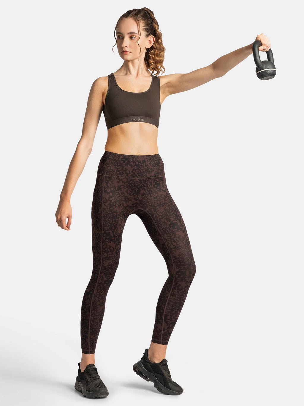 AP20 Wire Free Tatel Nylon Elastane Active Wear Sports Bra - Earth | sb09 - view 22