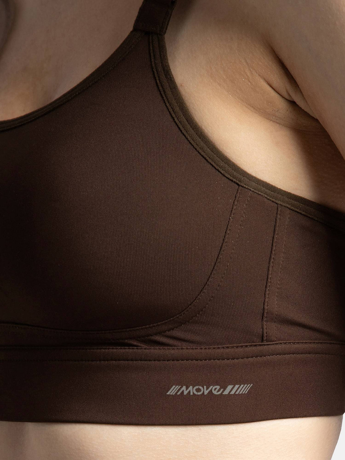 Mi16 Wire Free Microfiber Elastane Racerback Active Wear Sports Bra-Minimal Grey | sb09 - view 25