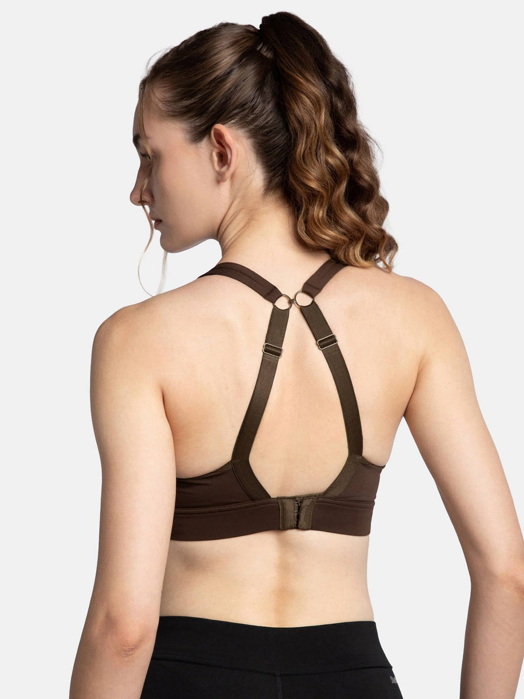 Mi16 Wire Free Microfiber Elastane Racerback Active Wear Sports Bra-Minimal Grey | sb09 - view 26